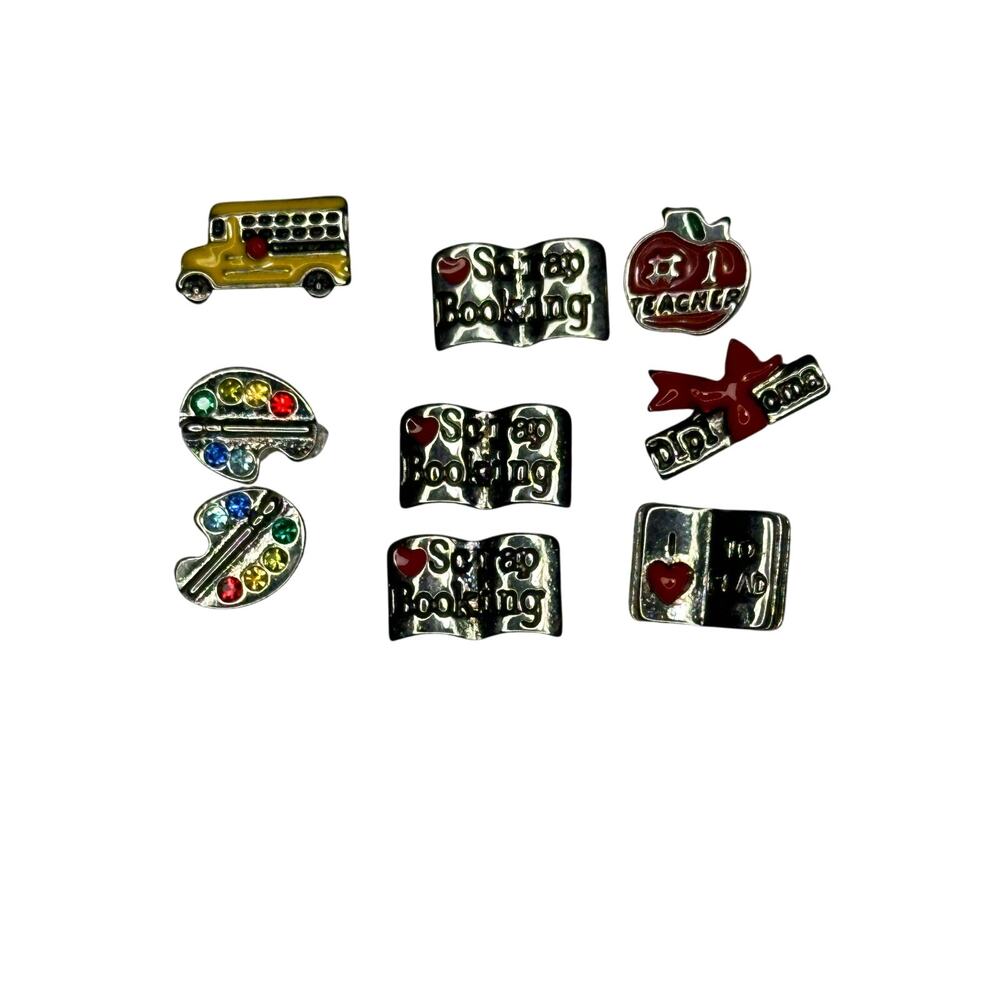 NEW Floating Charm Lot- TEACHER/ ART, South Hill Designs, Custom Jewelry, Locket